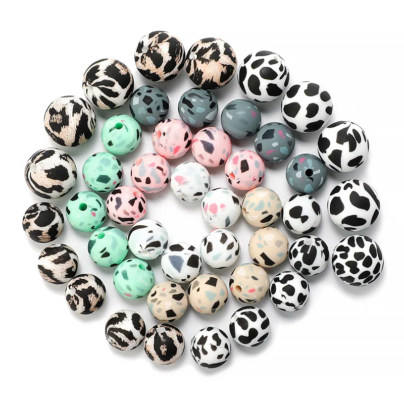 Silicone Beads Wholesale Baby Molars Koala Crown Cartoon Beads Animal Ornaments Diy Accessories Food Grade Teether Beads