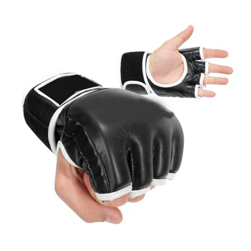
boxing crafts new adjustable half finger MMA Gloves custom design & logo sand bag fighting supporter light weight boxing gloves 