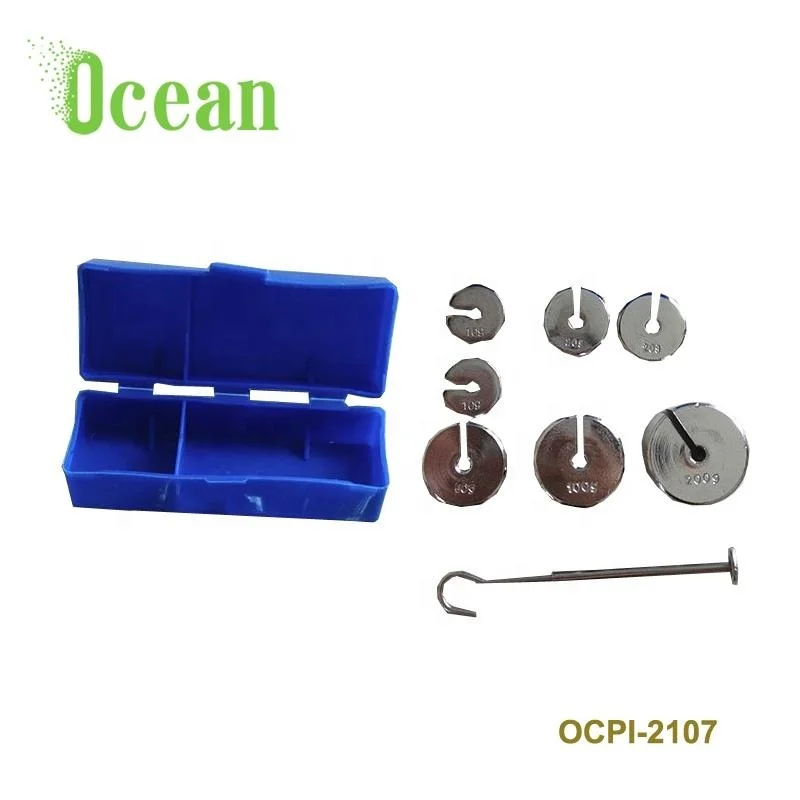 Metal hook code, different weighs 7 pcs Metal weights teaching apparatus