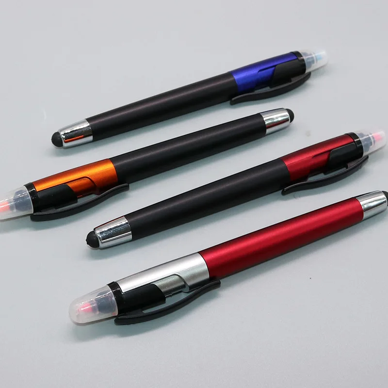 Новые Индивидуальные двойной наконечник ручки рекламные пластиковые ручка-маркер
