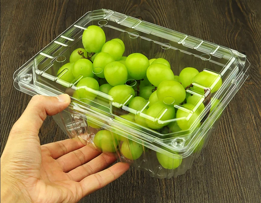 Smoothwall 2LB Strawberry Plastic Clamshell with Side Vents with Label Fruit Clamshell