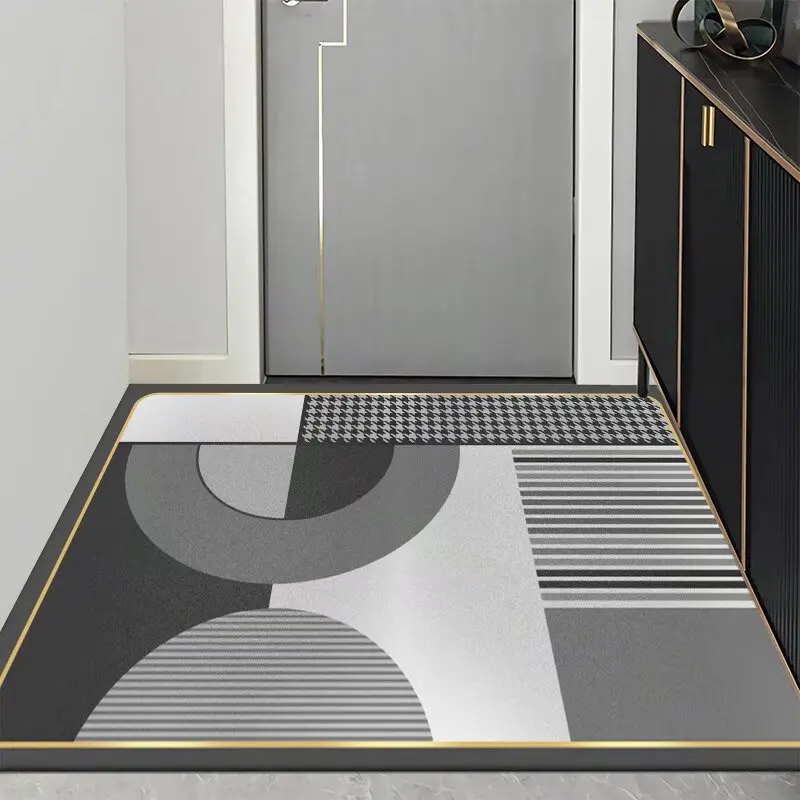 Washable personalized entrance anti fouling and anti slip door mat buffering entrance water absorbing floor outdoor door mat