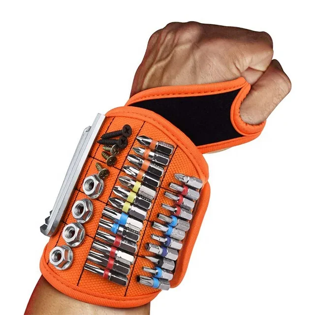 strong permanent magnetic force 16 magnets wristband for holding tools drill bit screws