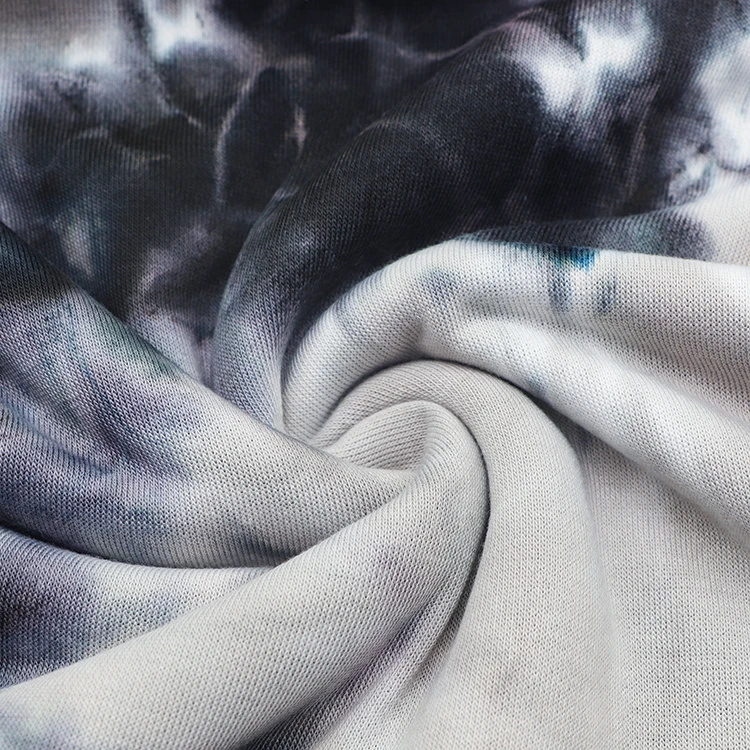 Fabric online Custom tie dye super soft 100 polyester fleece velvet fabrics for clothes