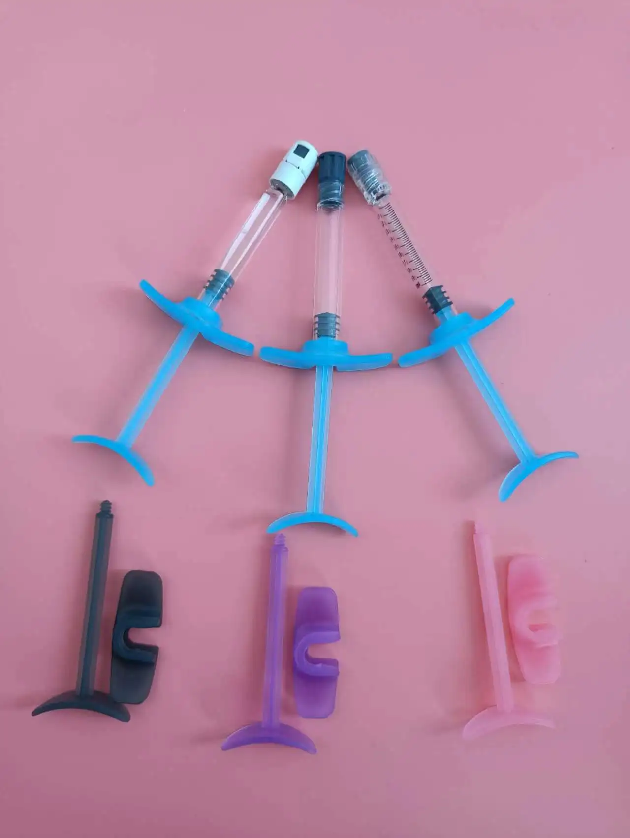 Rubber Stopper Clear Transparent Polymer Syringe Luer Lock Tip