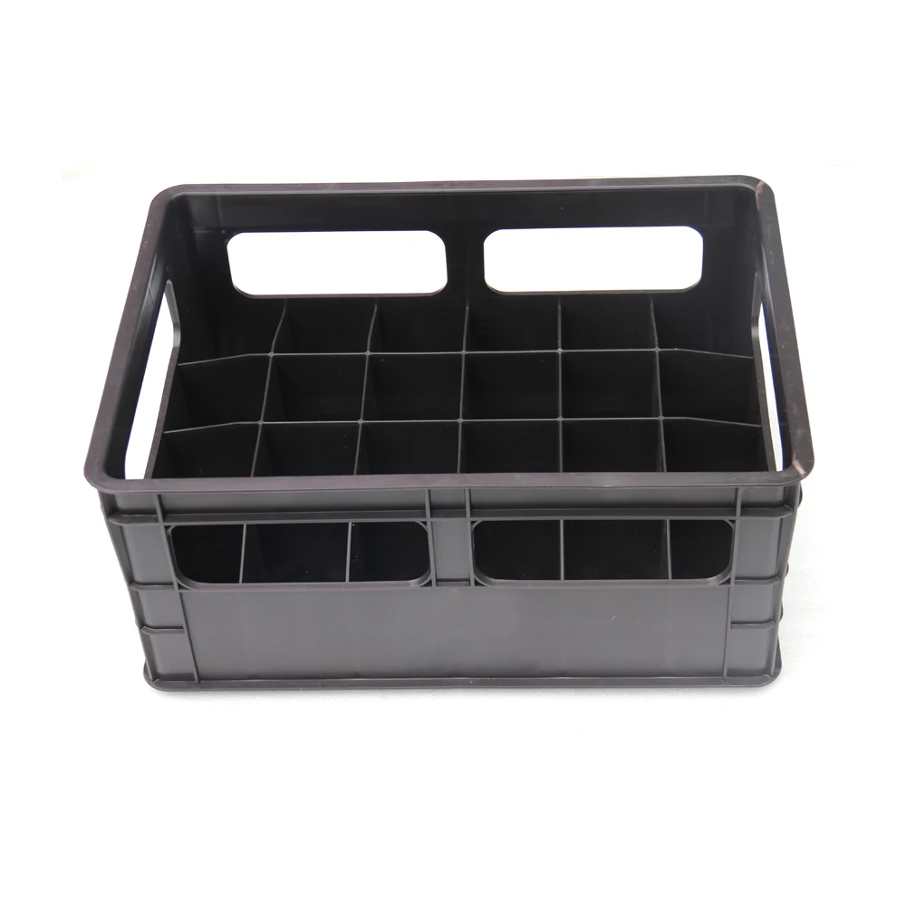24 bottles plastic big beer basket with 4 side handle bottle crate