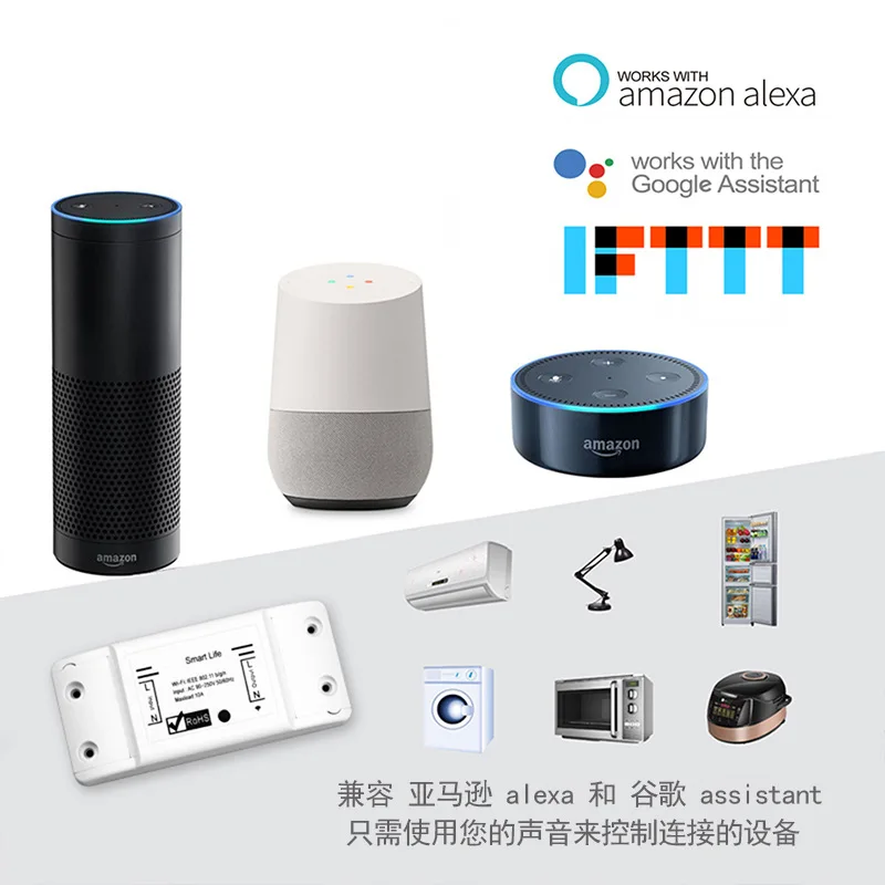 2022 New Arrivals Mini Tuya Zigbee 2 Way No Neutral Line Wireless Wall Switch Module Relay Voice Control Smart Home Google