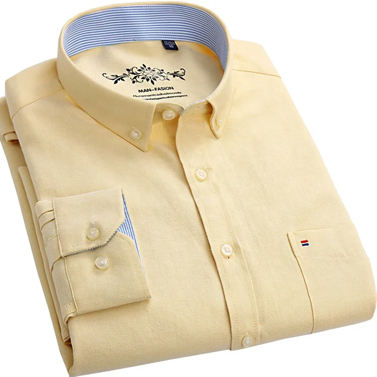 Wholesale latest designs 100%cotton white oxford long sleeve shirt for men