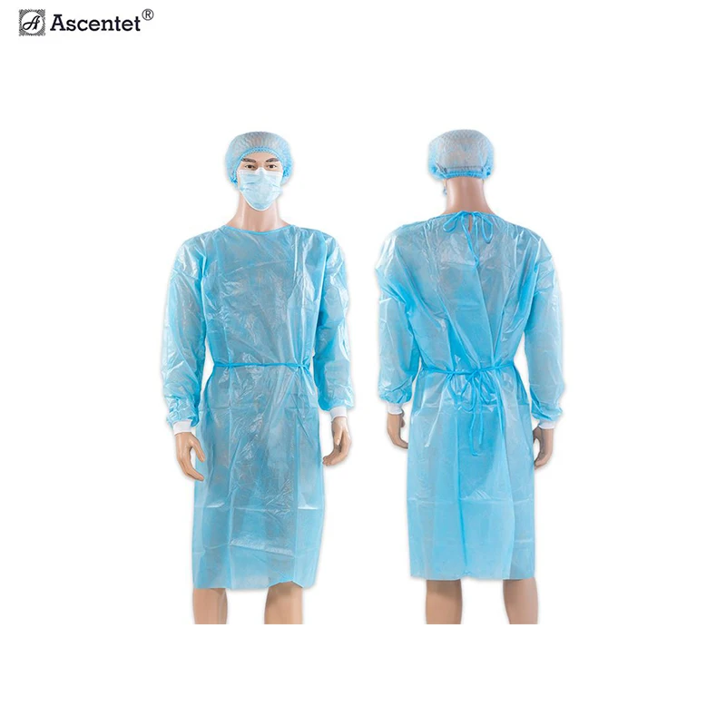 Concise design pp isolation gown disposable isolation gown non-woven isolation gown