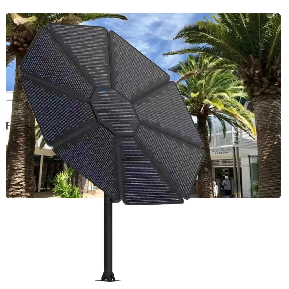Single Axis Smart Solar Tracking System Ground Mounting 600w 1000w 1400w Solar Sunflower System for Household