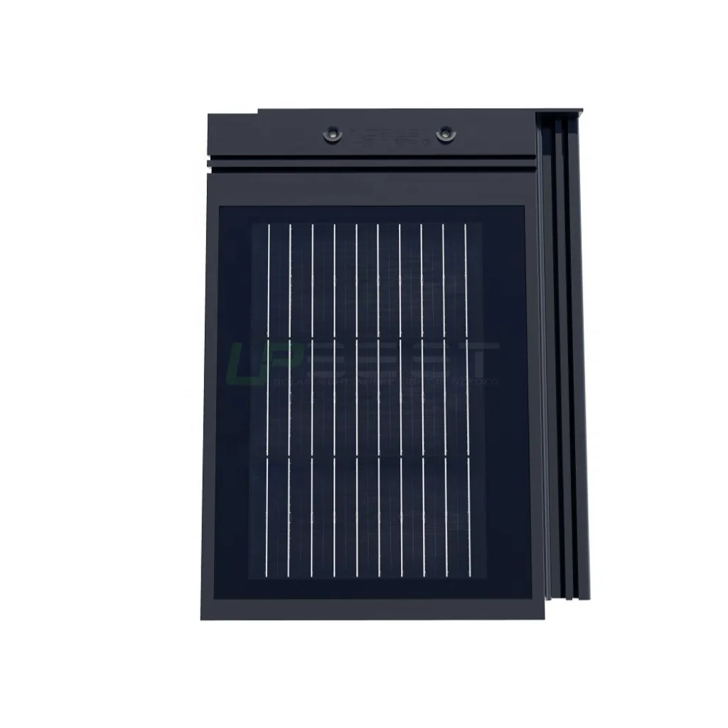 11w Wholesale Solor Photovoltaic Integrated Glass Panel Flat Shape Shingle Build PV Power Energy System Sheet Solar Roof Tile