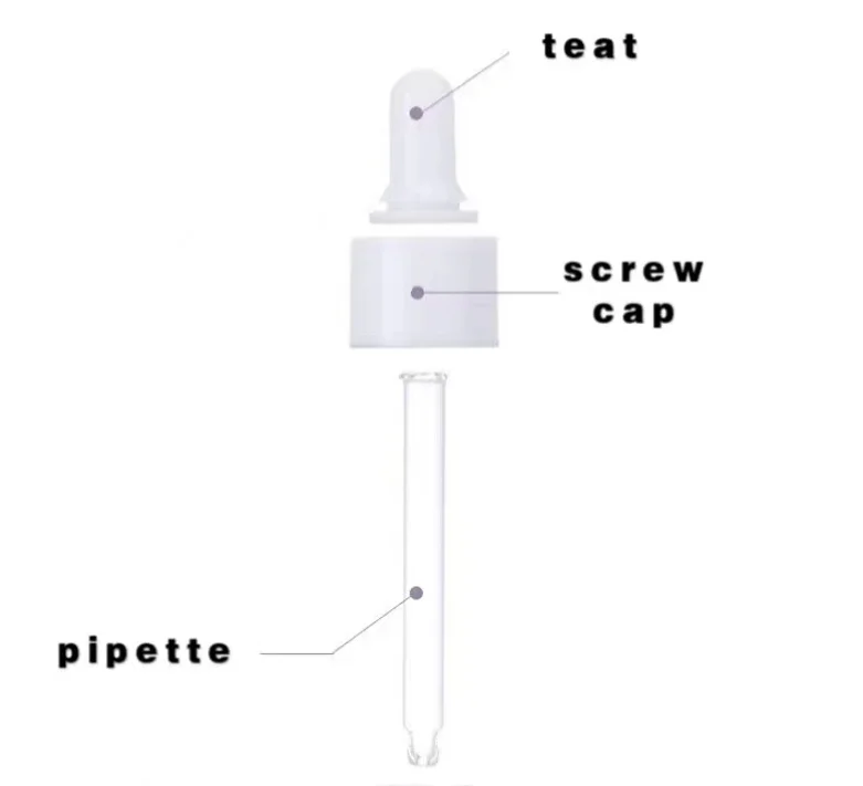 Manufacturing Eco Friendly Custom colored glass tubes Glass Dropper Rubber Head Pipettes For Cosmetic Dropper Bottle