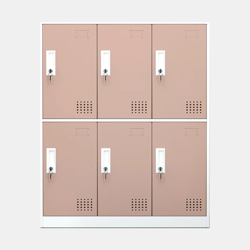 China Professional Custom OEM Gym Office 6-door Employee Clothing Shoe Cabinet Dressing Room Lockers