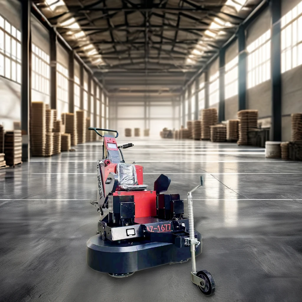 1677 New Automatic Planetary Disc Floor Grinding Machine Car Type PLC Servo Remote Control Gear Gearbox Concrete Surface