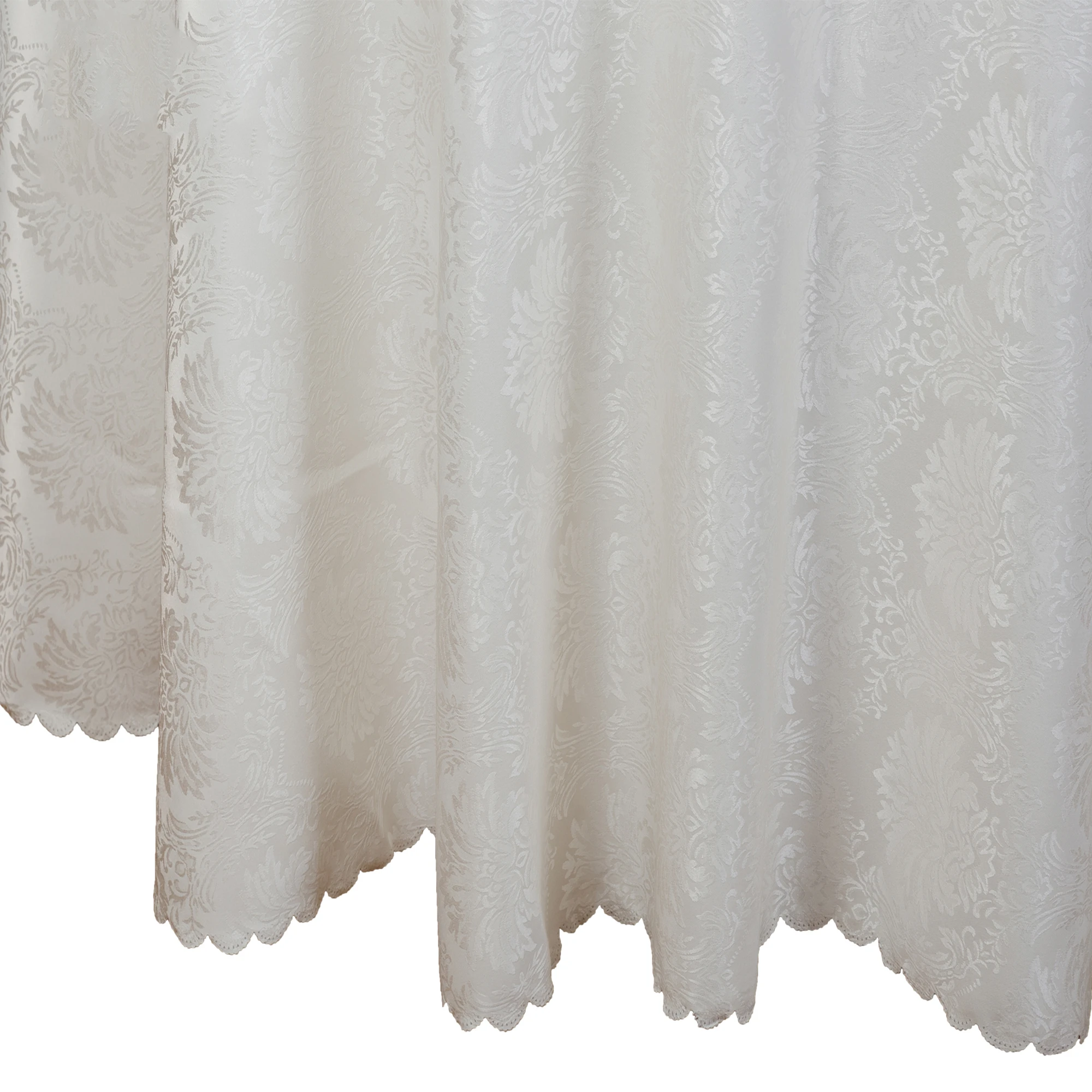Wholesale Tablecloth Custom Size Wedding Solid Hotel Damask White Table Cover 120 Inch Round Tablecloth