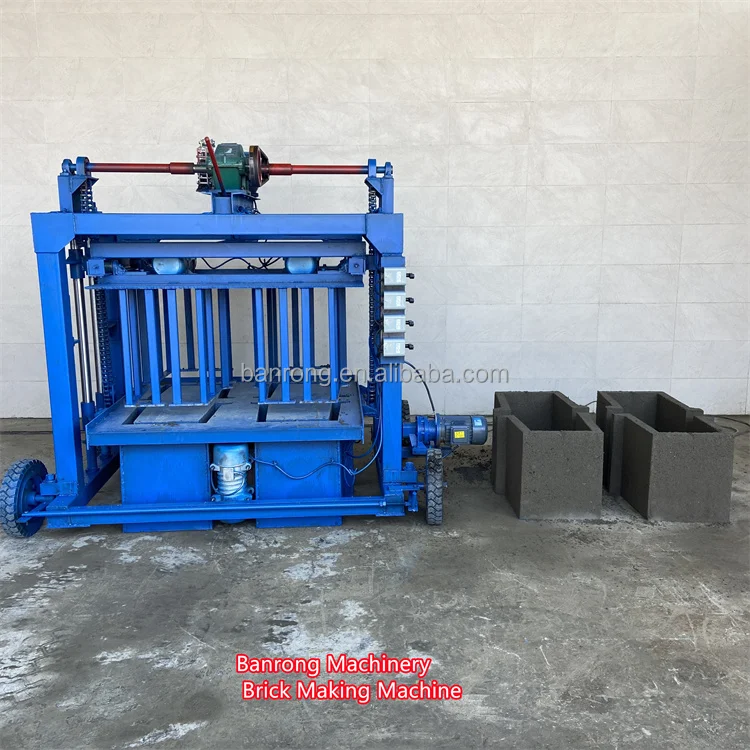 Big mobile brick making machine produces bricks in 45 seconds Cement concrete hollow block forming machine