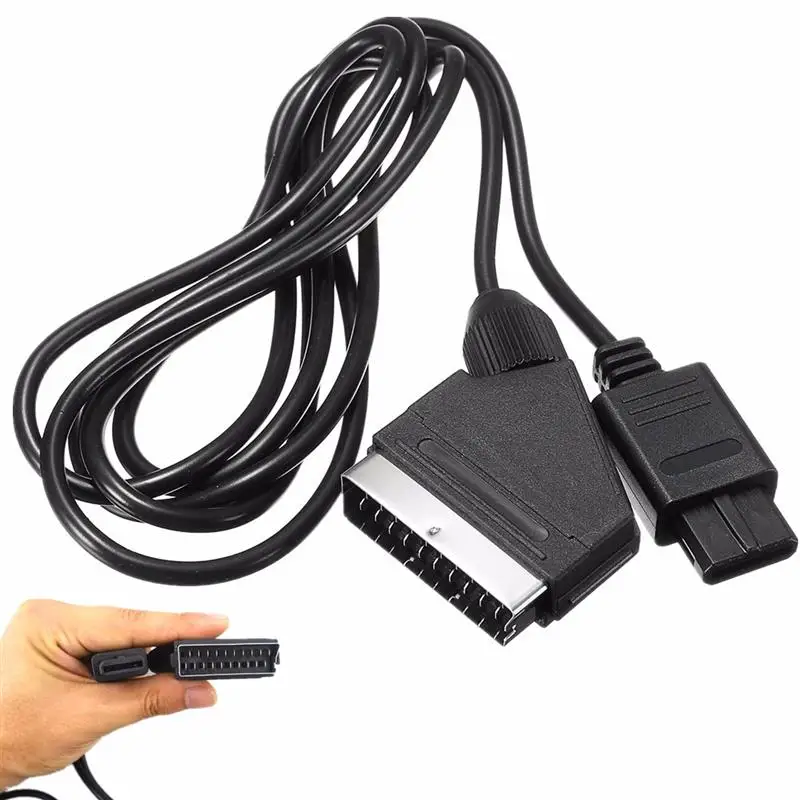 High Quality 1.8M 6ft. AV Cable for GameCube GC N64 & SNES smart Scart RGB lead cable
