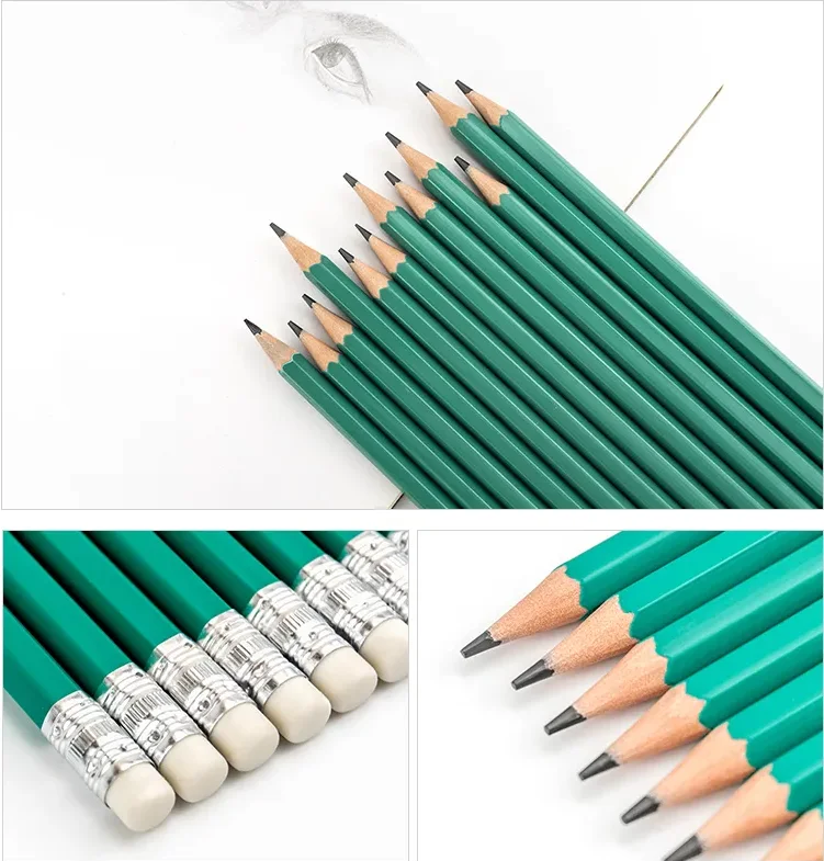 Factory Instock Cheap Price Plastic Hexagonal HB Pencil for Sketch Drawing Tools