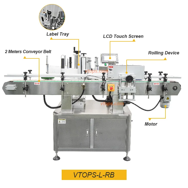 Advanced 5oz 10oz Soju Bottle Cosmetic Round Jar Glass Bottle Self Adhesive Sticker Wrapping Around Labeling Machines