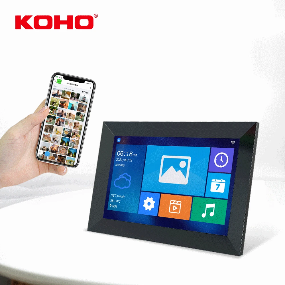 Рамка для фотографий, 10,1 дюйма, Wifi, 1280x800, IPS, 16 Гб памяти