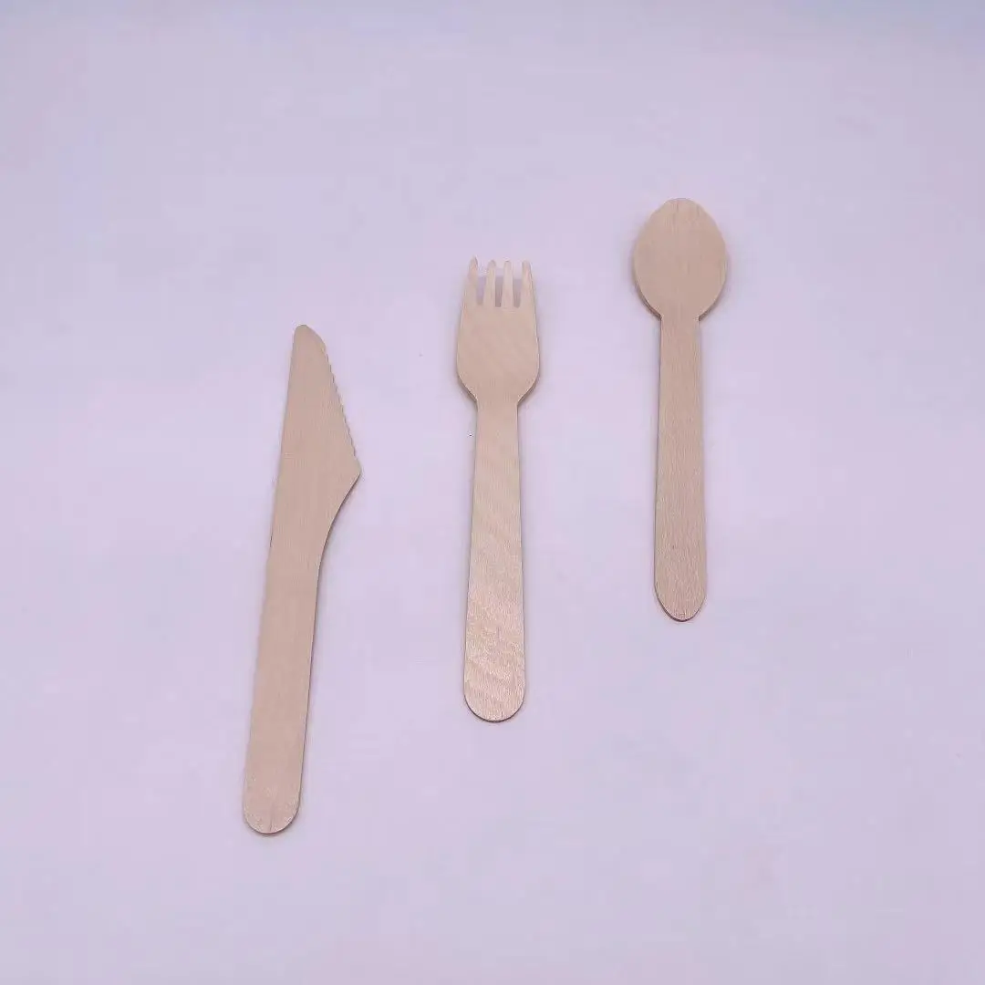 Биоразлагаемые экологические березовые Деревянные Набор одноразовых деревянных столовых приборов