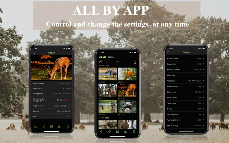WILLFINE 4G wildcamera met app control sim card wildlife hunt cam hunting trail camera