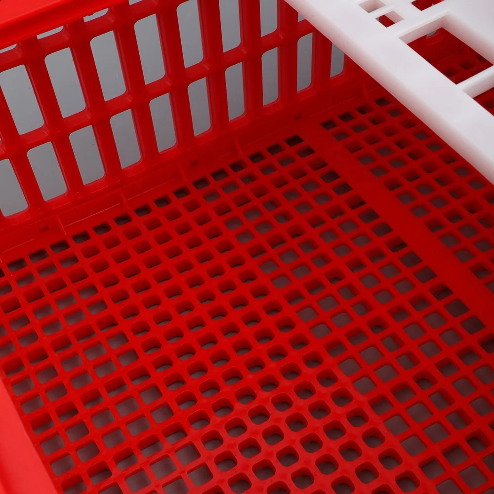 Easy grabbing 16 chickens hold large 900*600*270 mm disassembled foldable plastic poultry crate / transport coop