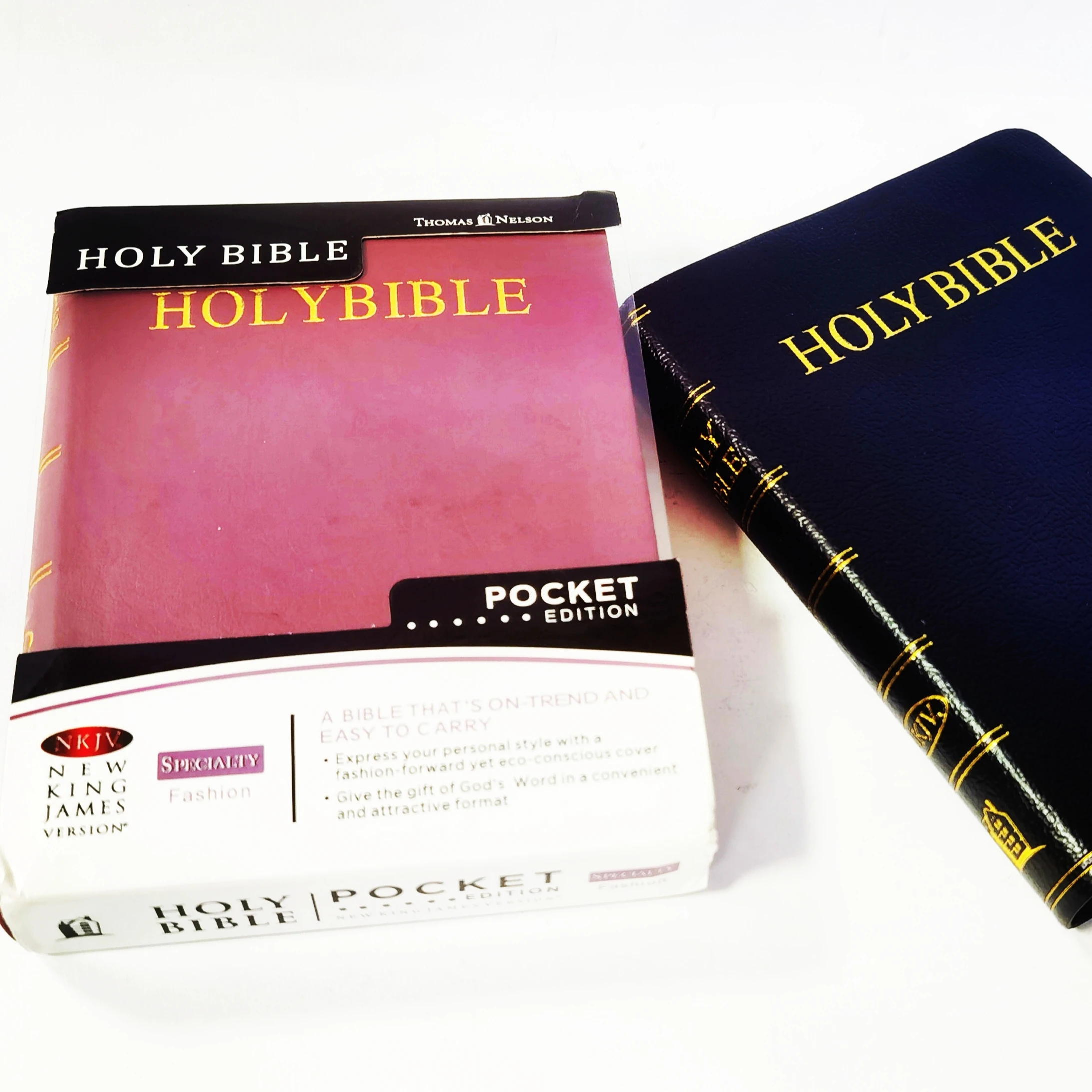 Factory supply holy bible leather book Cover bronzing with phnom penh Hot seller holy bibles english language