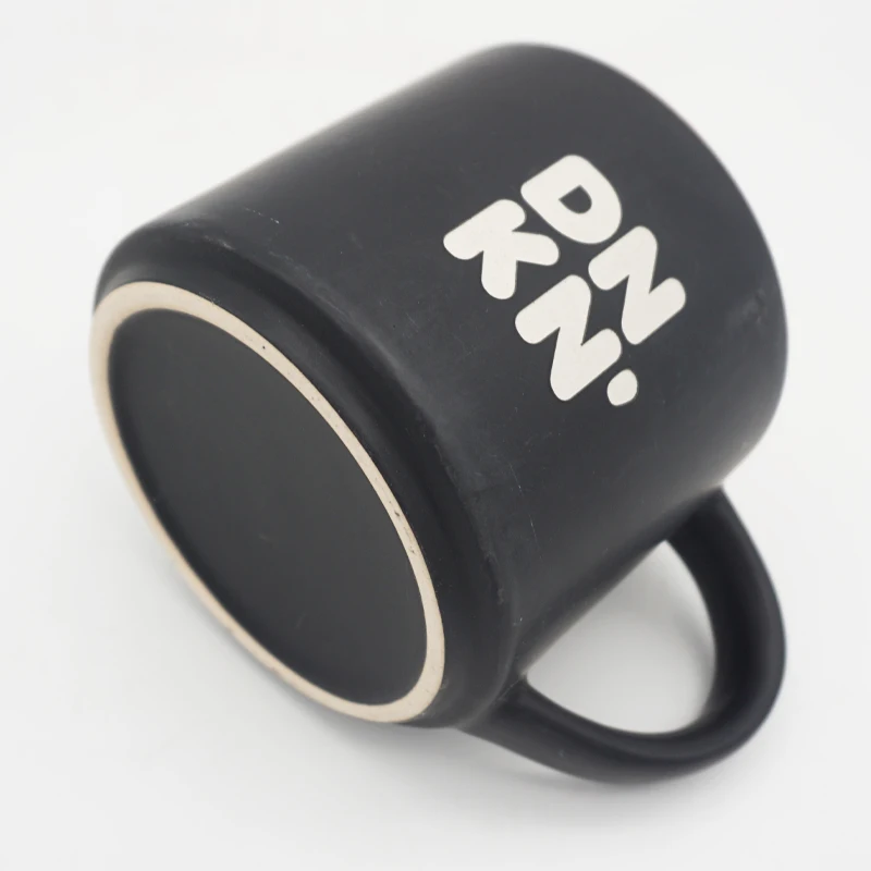 16oz red trendy mugs custom logo ceramic stoneware coffee tea matt black laser engrave mug