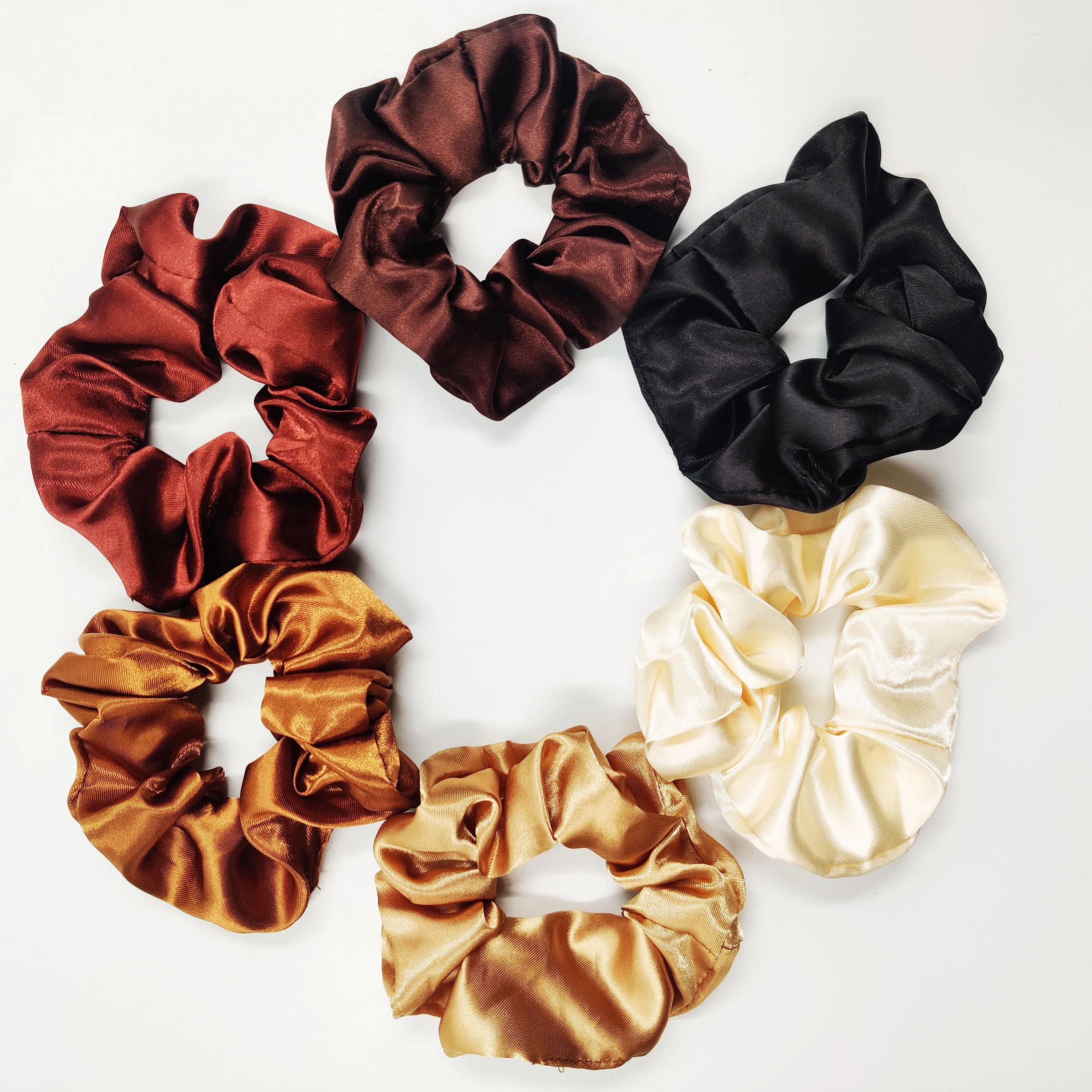 Silk Hair Scrunchies Satin Silk Elastic Hair Bands Large Satin Ponytail Holders Vintage Hair Ties