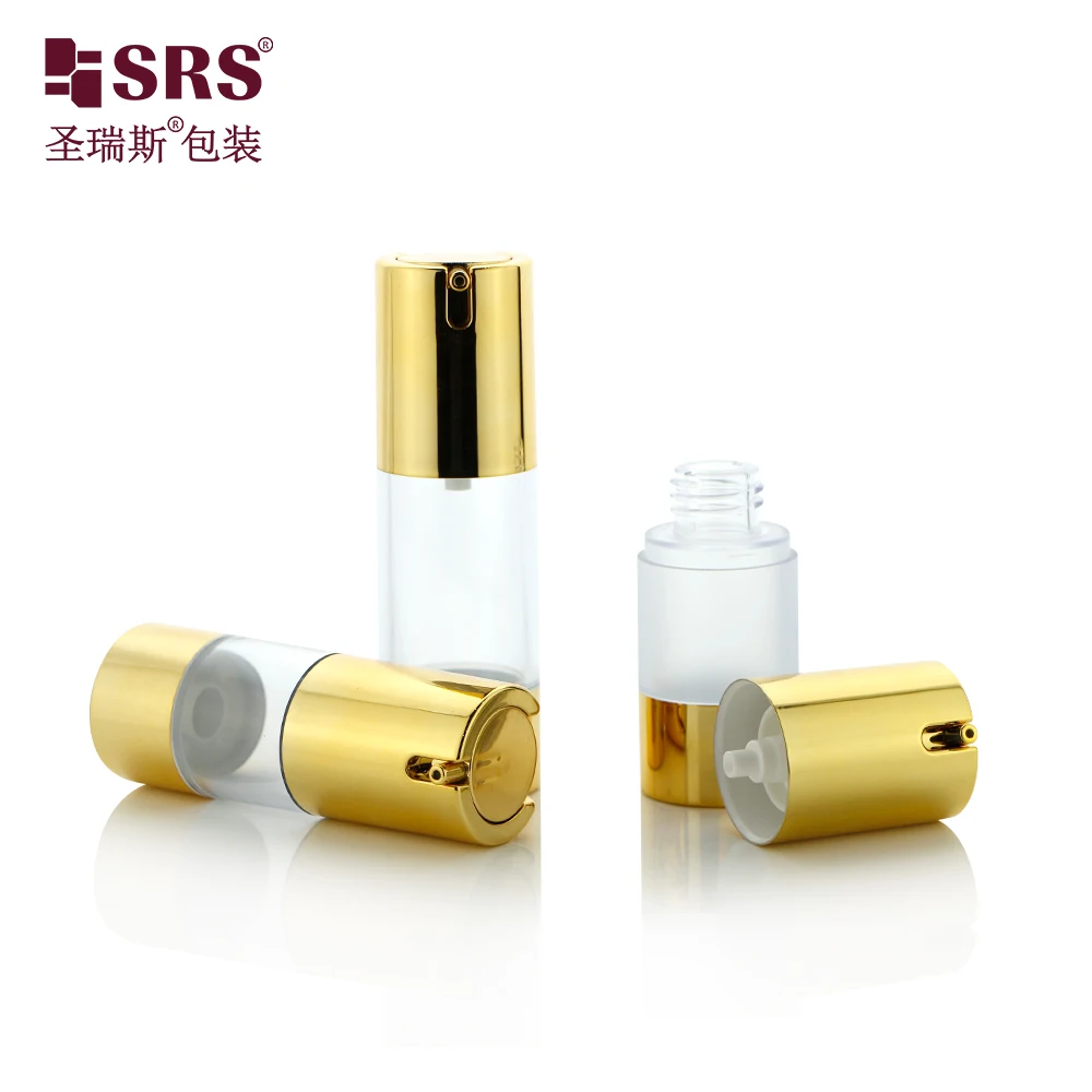 SRS Luxury Cosmetics 15ml 30ml 40ml 80ml 100ml 50ml Rose Gold Airless Pump Bottle