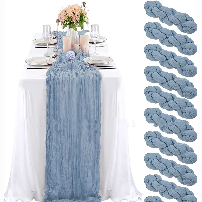 Thickened pleated cloth table flag holiday party wedding arrangement decoration crumpled cloth table flag wholesale