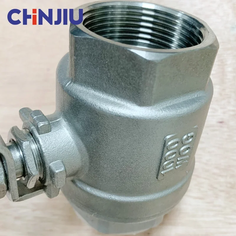  Полнопортовый шаровой клапан ss304 сверхмощный для воды масла и газа 1 дюйм NPT 2-pc 1000wog двухкомпонентный