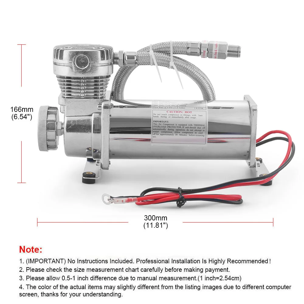 Автомобильные аксессуары Универсальный 1/4NPT или 3/8NPT хром 200PSI 480C 12V воздушный компрессор насос Комплект BX102151-SL