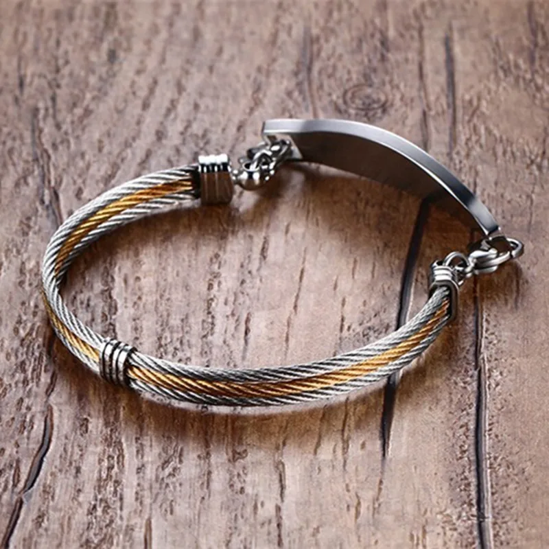 Yiwu Meise Stainless Steel Yellow Medical Logo WIA Bracelet