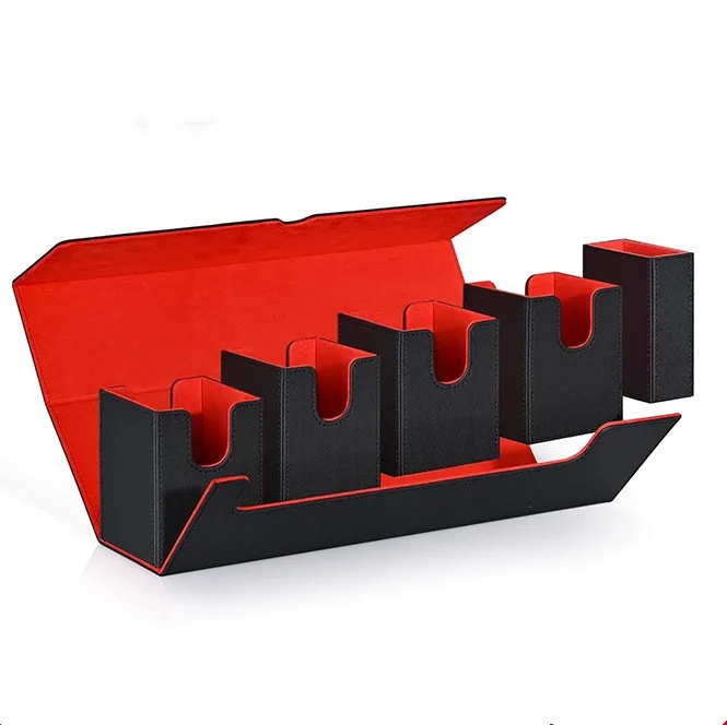 Yu-Gi-Oh! Card Deck Box With Dice Tray 5-In-1Pu Leather Card Holder Fashion Strong Magnetic Closure Hold 400+ Sleeveless Card