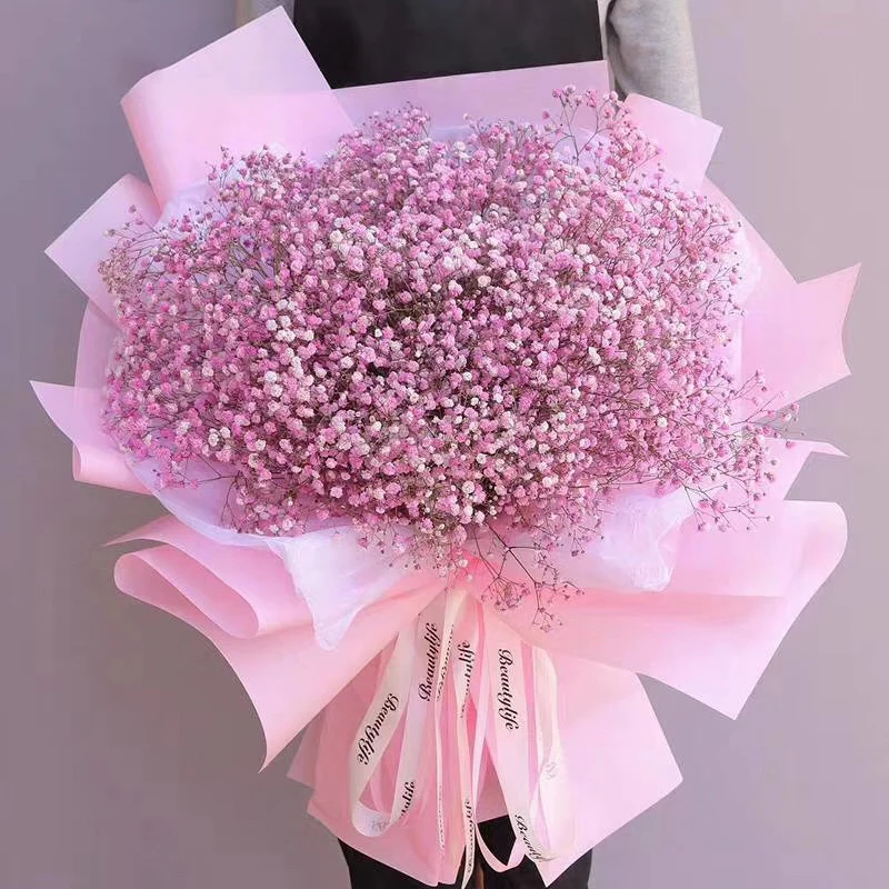 Korean translucent plastic soap flower packaging rose bouquet gift wrapping paper