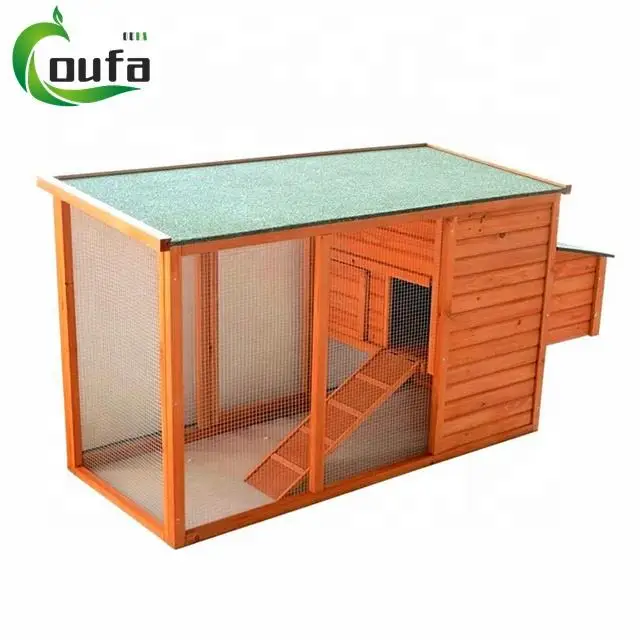 Factory Direct Outdoor Backyard Poultry Extra Large Wooden Chicken Coop Pet Cage For Egg Laying Hens With Ramp