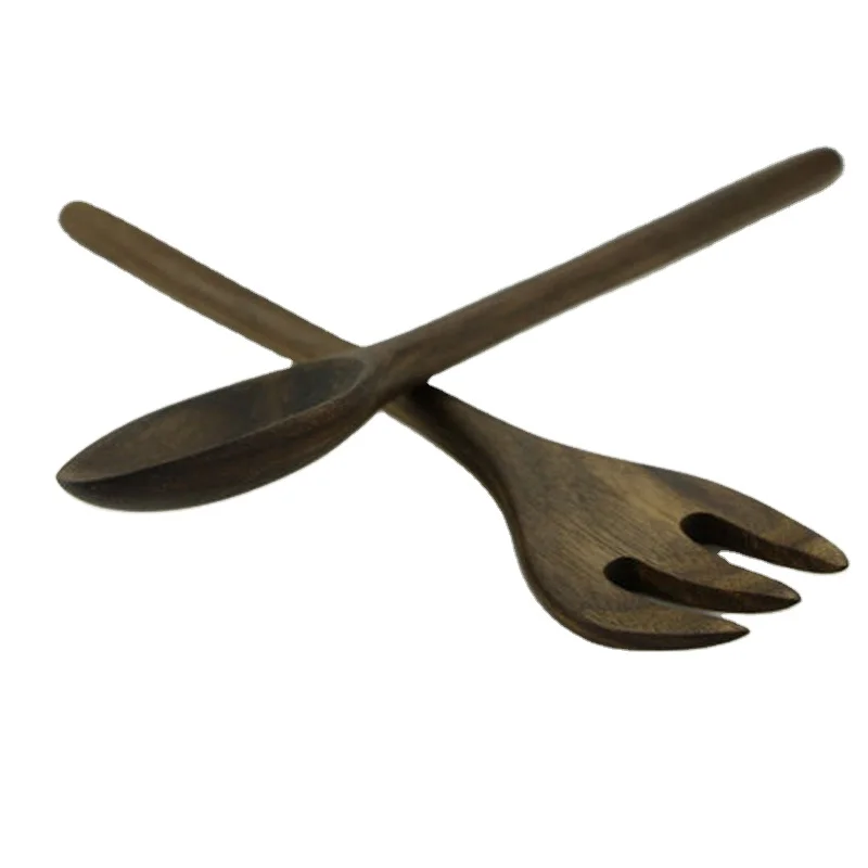 Wood fork and spoon set wooden household web celebrity tableware wood