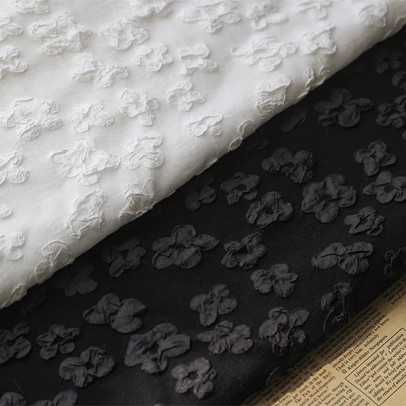 Blue Jacquard Lace Fabric Brocade Material Floral Organza Mesh Cloth French Net Tulle Dentelle