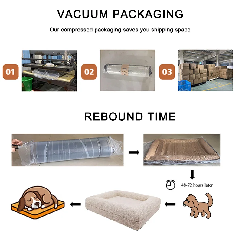 ZMaker Durable Modern Plush Dog Bed High Quality Luxury Orthopedic Memory Foam Dog Bed