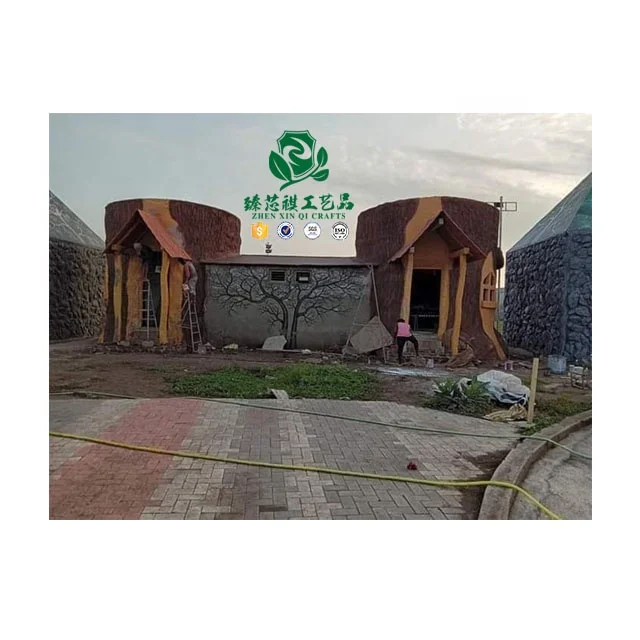 China manufacturer Custom Indoor Fiberglass Trunk Big Artificial tree house outdoor