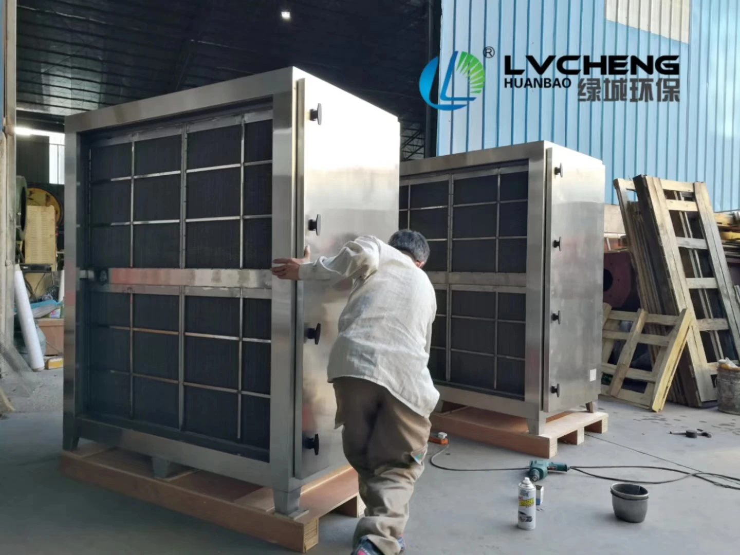  LVcheng устройство управления запахом дыма для ресторана электростатический осадитель коммерческой кухни выхлопная