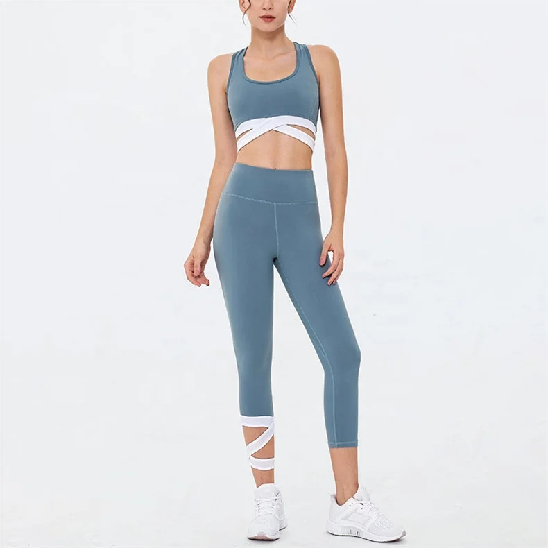 New Arrival Low MOQ Sports Bra Yoga Leggings Gym Wear Custom Tracksuits for Women Workout Sets Fitness Wear Factory
