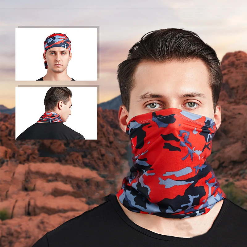 Summer Absorb Sweat Riding Scarf Multi-function Face Cover Bike Outdoor Cycling Mask