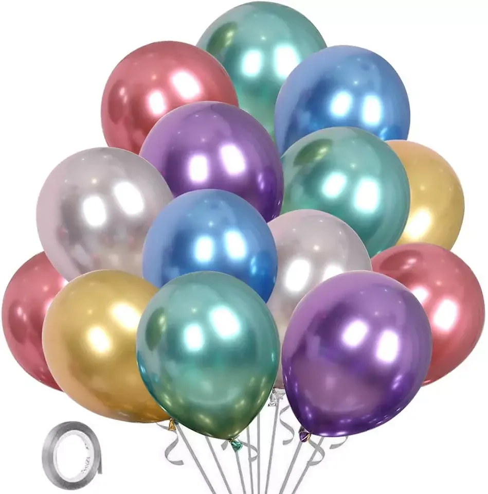 Metallic balloon Chrome Balloon 7 inch 1.5g China Manufacturer  Helium Latex Happy Birthday Party Decoration Ballon