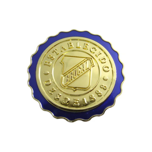 Manufacture Custom metal badge baking paint drip rubber hardware badge enterprise anniversary celebration badge