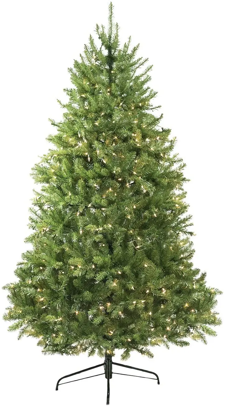 Customizable height wholesale automatic metal stands Kerstboom artificial prelit christmas tree with LED lights