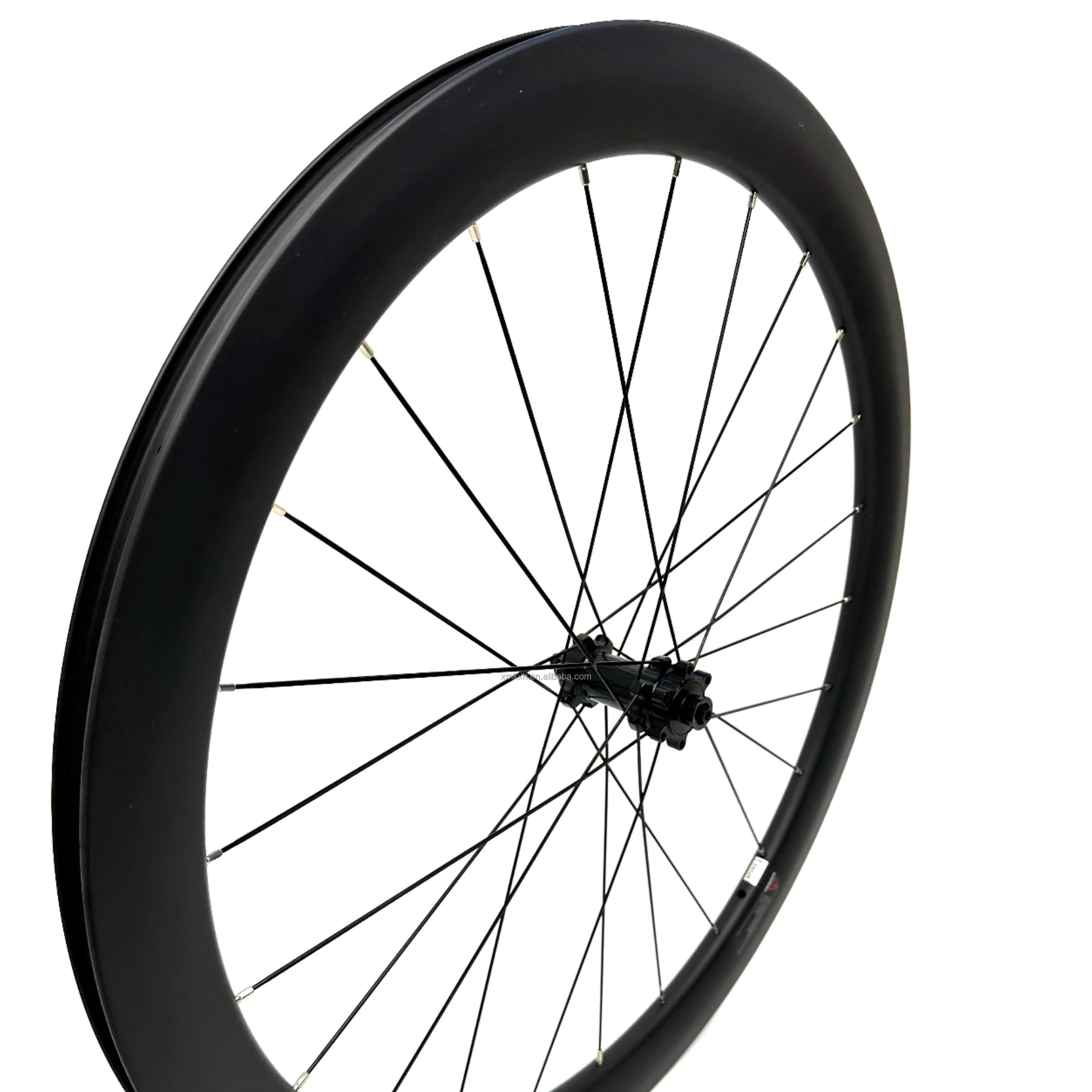 Road Bicycle Carbon Alloy Wheel Clincher 23mm Width with Powerway Hub Bicycle Wheelset Ultralight 50mm Depth 700C V Brake