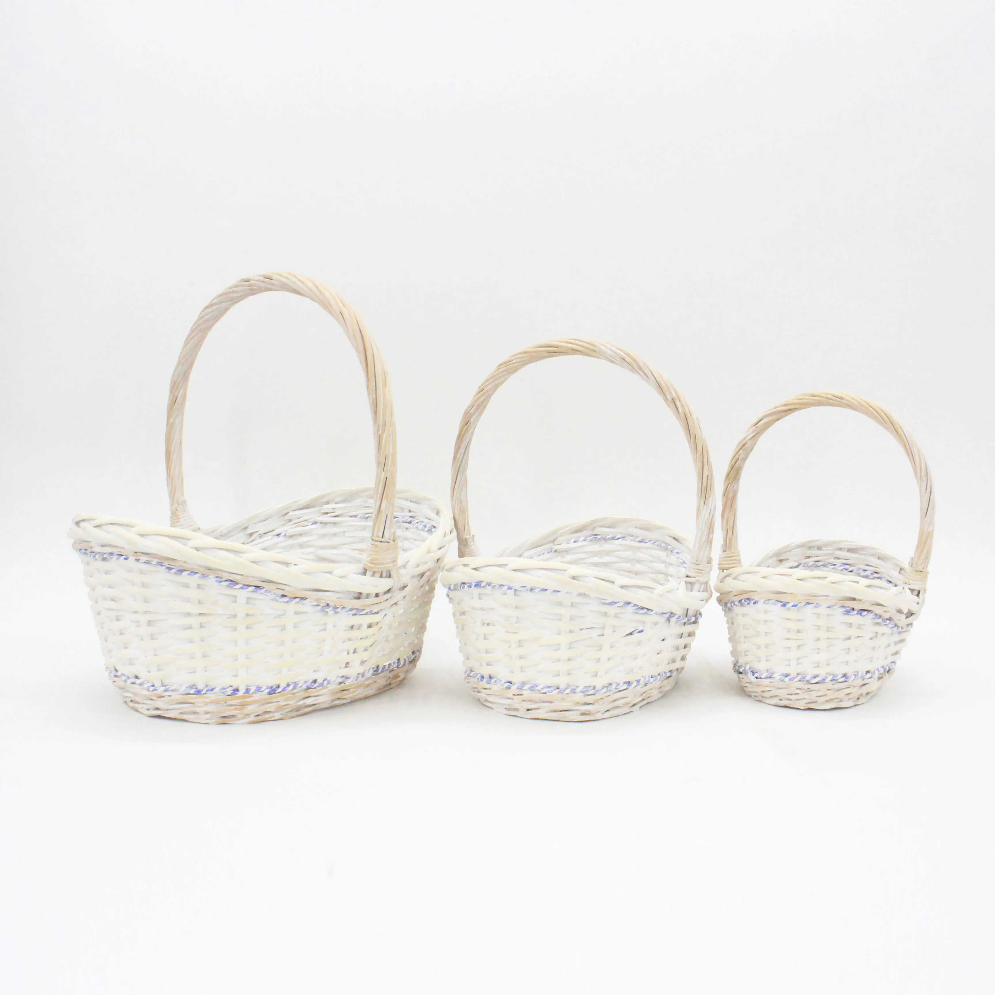 Заводская цена натуральная ивовая Смешанная тканая Цветочная корзина новая для хранения ручной работы